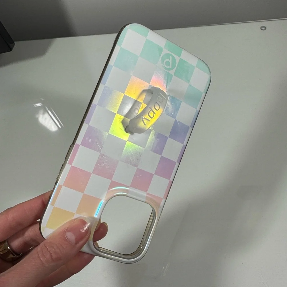 Loopy Case iPhone 14 Pro Max Pearl Checkered Phone Cover